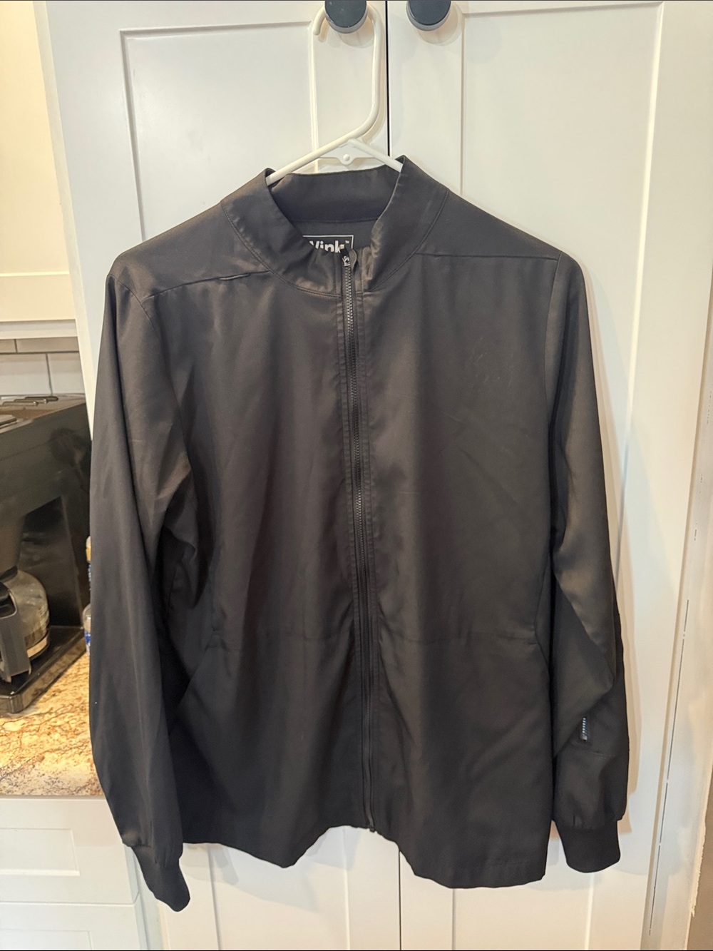 Wink Black Lightweight Bomber Jacket - Zip Front